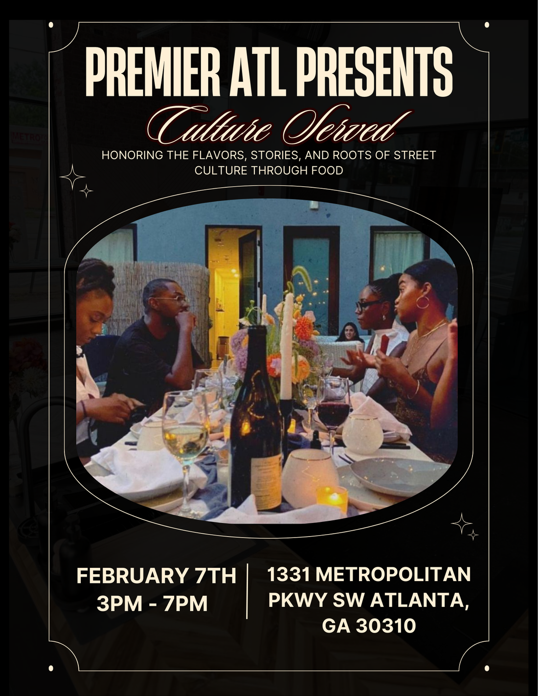 "Culture Served" Concept Dining Experience