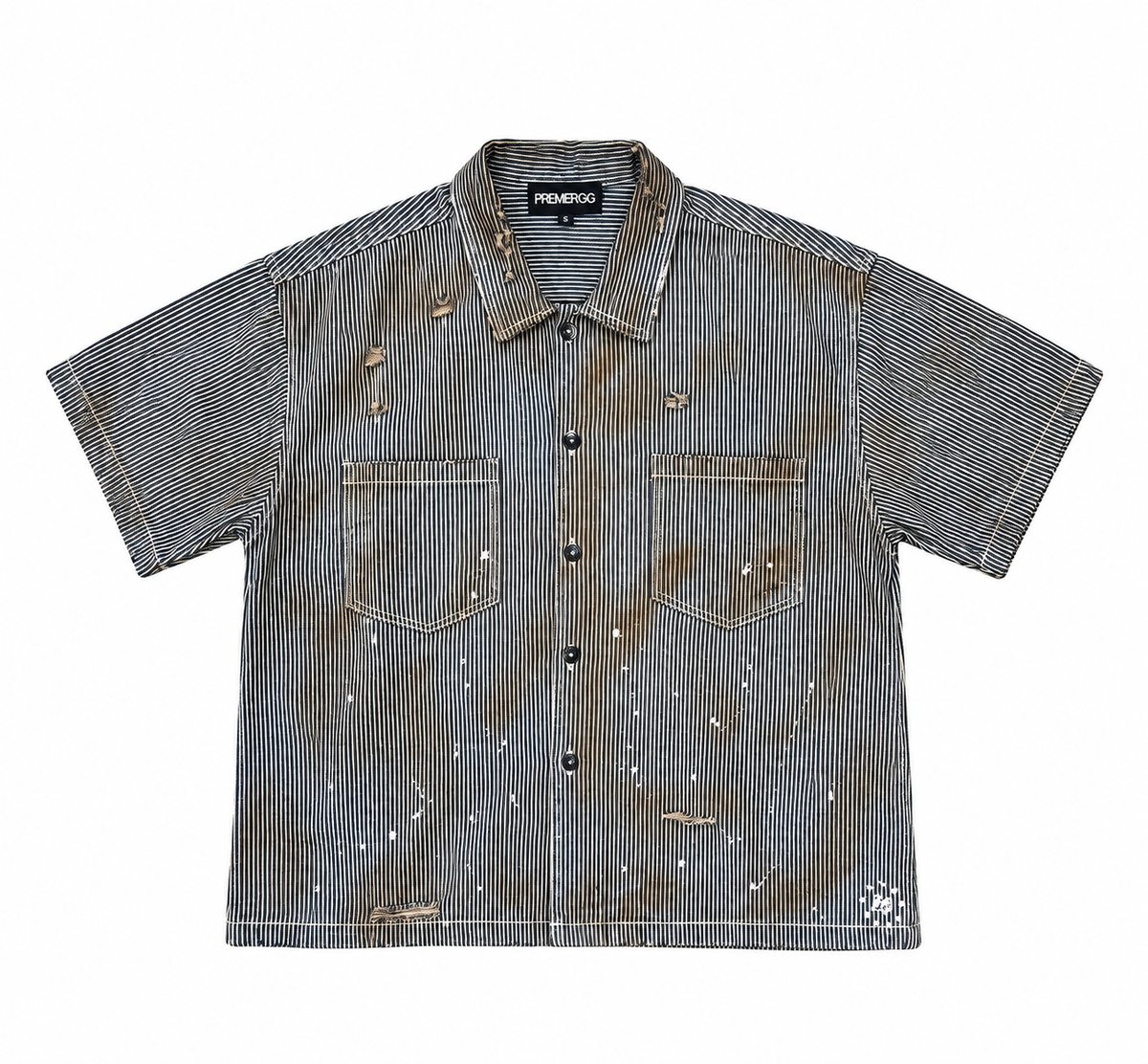 Distressed Hickory Button Up