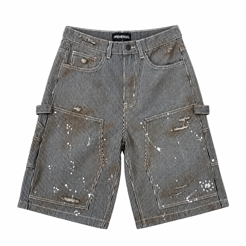 Distressed Hickory Shorts