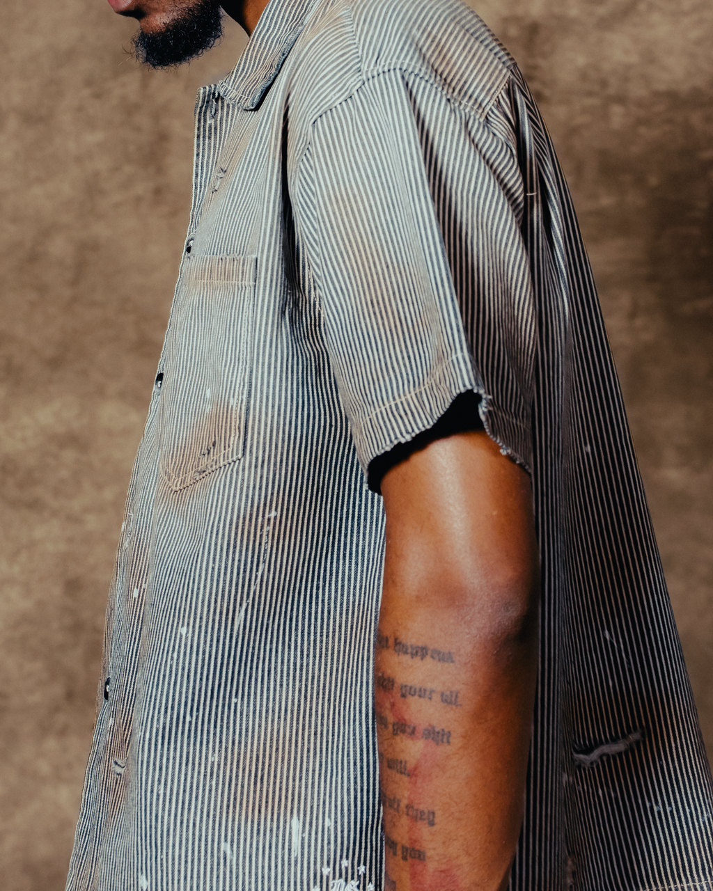 Distressed Hickory Button Up