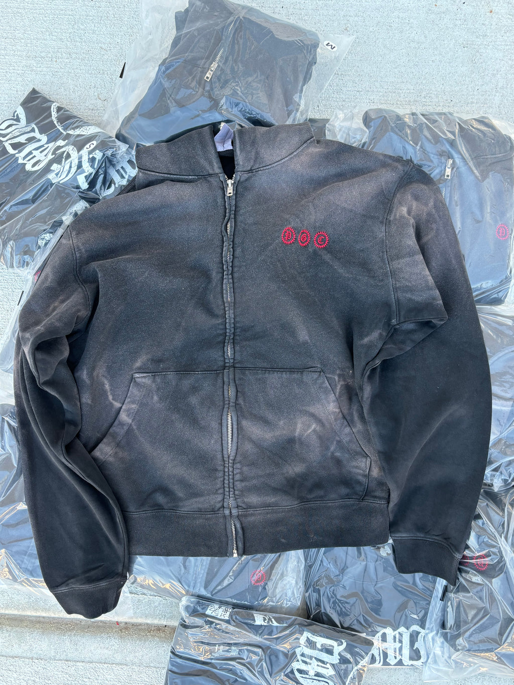 "Dark Waxed" Zip-Up Jacket