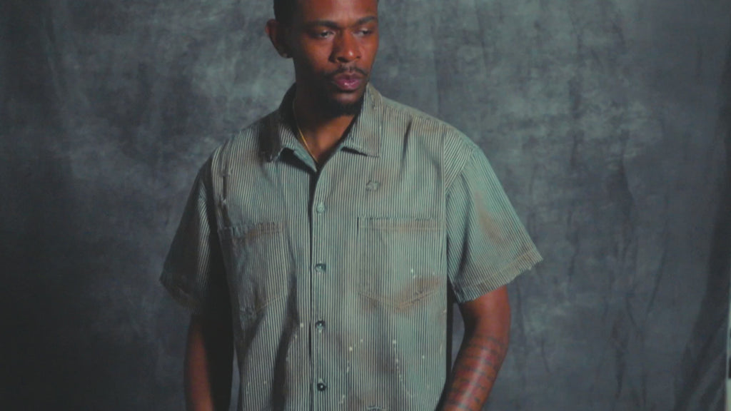 Distressed Hickory Button Up